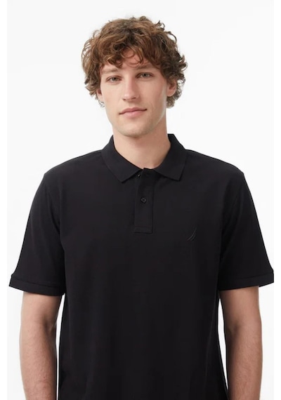 Nautica Erkek Siyah Regular Fit Polo Yaka T-shirt-14584