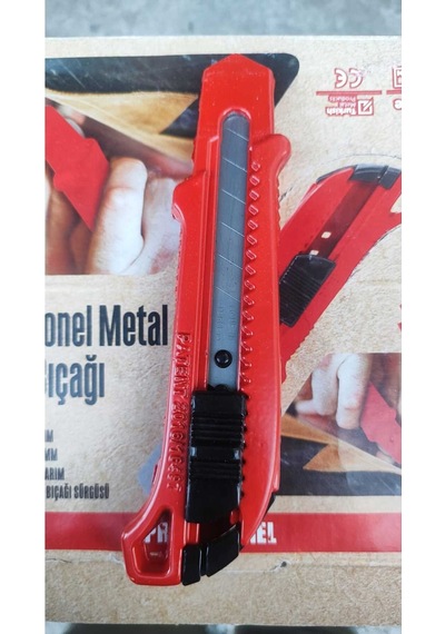 Metal Gövde Falçata , Maket Bıçak Kırmızı