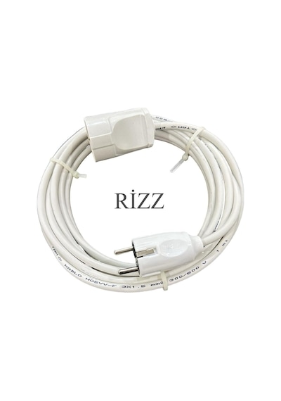 70 Metre Tekli Beyaz Renk 3x1,5 Mm Cca Ttr Topraklı Kauçuk Seyyar Elektrik Kablosu 1