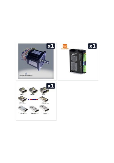 5 Nm Nema 34 Step Motor + Dm556 Sürücü + 48v Güç Kaynağı Seti