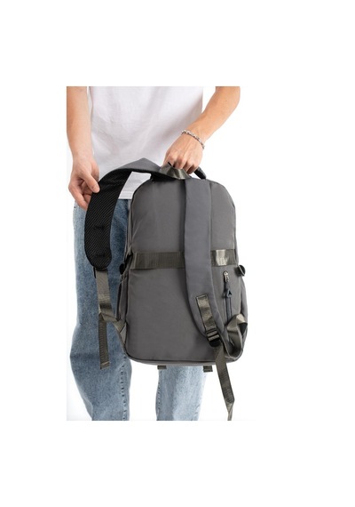 Ventis Unisex Okul 2'li Set Çantası Lise Ortaokul Kalemlikli Sırt Çantası 43 30 Cm Çok Cepli Vnt7-c Gri