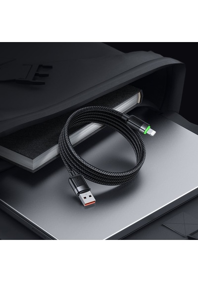 Mcdodo CA-6000 USB Apple Uyumlu iPhone Şarj Kablosu 1.2 M Siyah