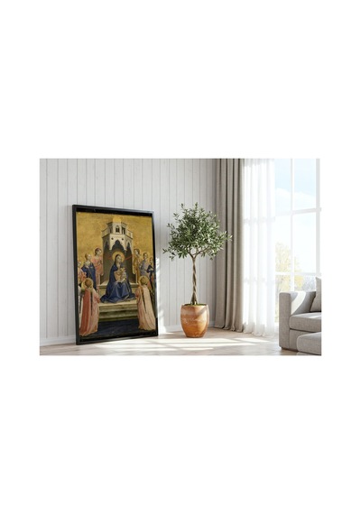 Rönesans Fra Angelico Tahtta Madonna Ve On İki Melek Çerçevesiz Poster 21x30 Cm A4 Tablo Rönesans