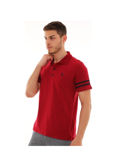 T8585 Dewberry Erkek T-shırt-bordo Bordo