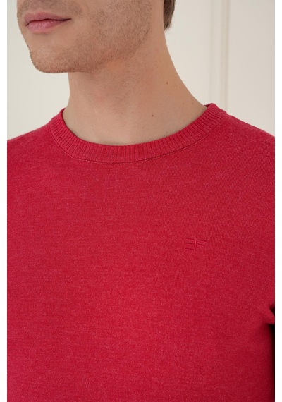 Efor Tr 875 Slim Fit Kırmızı Klasik Triko Kırmızı