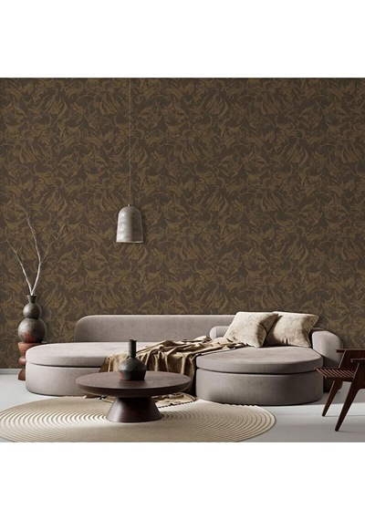 Adawall Muse Koleksiyonu- 25107-5 Kaverengi Ve Tonları Sıva Dokulu Duvar Kağıdı 1.06x15.6m, 16.5m² Kahverengi