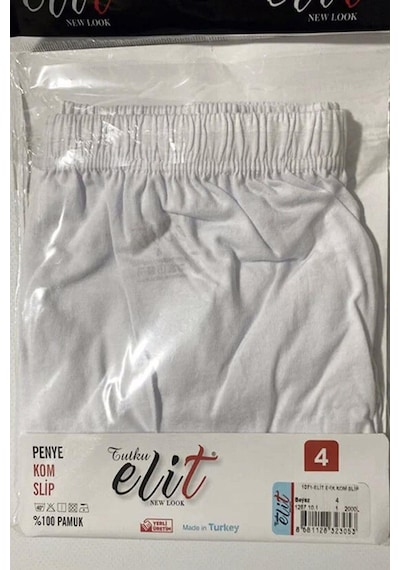 Tutku Elit Erkek Penye Slip Külot 1071 - 3 Adet Beyaz