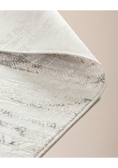 Madame Coco Beuil Halı - Beyaz/gri - 80x300 Cm 8684427190227 Beyaz