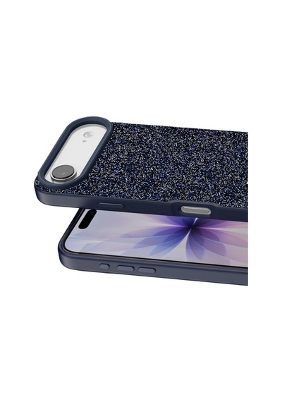 Onegif İphone 17 Air Bright Simli Kapak - Mavi Çok Renkli Diğer