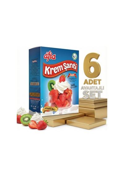 Afia Sade Krem Şanti 3x75 Gr 225 Gr X 6