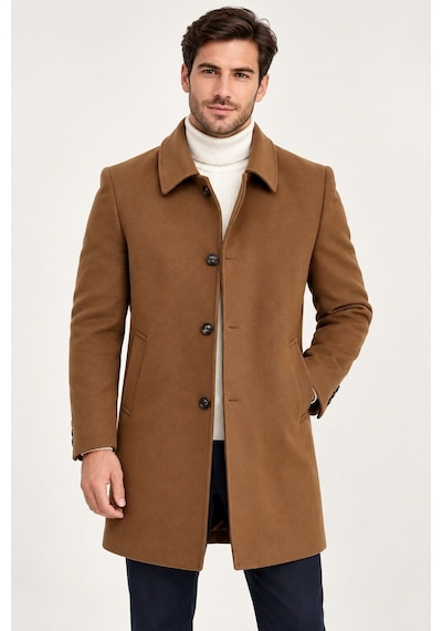 Plt9364 Dewberry Erkek Palto-camel-1