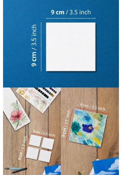 9x9 Cm Pres Kompozit Tuval 6'lı Paket 1 Adet