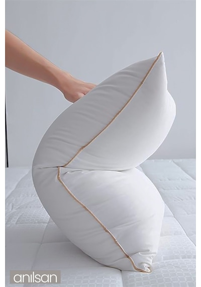 6'lı Nano Jel Yastık, 50x70cm - Otel Yastığı - Uyku Için En Iyi Yastık Seçeneği Beyaz
