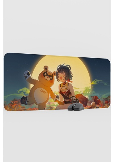 Xiangling Genshin Impact Anime Oyuncu V1 - 90x40 Xxl Gaming Mouse Pad Fare Altlığı