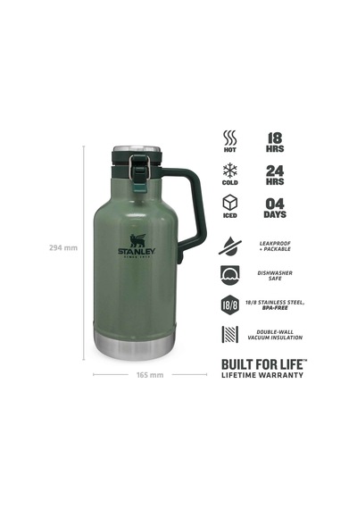 Stanley 64oz Classıc Vac Growler 1,9 Lt Termos 10-01941-067 Green Yeşil