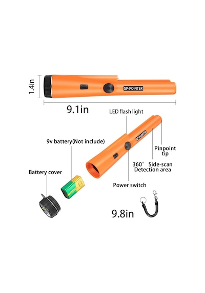 Metal Dedektörü Pinpointer Taşınabilir Metal Dedektörü Ip66 Su Geçirmez Metal Pinpointer Metal