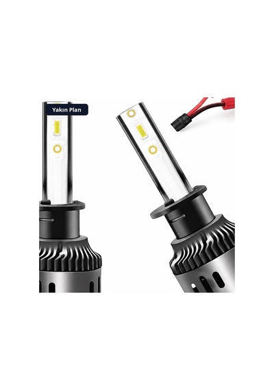 Trobus Şimşek Etkili Mini Slim Led Xenon Far Ampulü H1 Beyaz 6000k