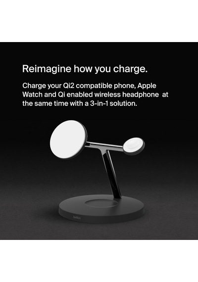 Belkin Boostcharge Pro Kablosuz 3'ü 1 Arada Şarj Cihazı Qi2 Iphon Diğer
