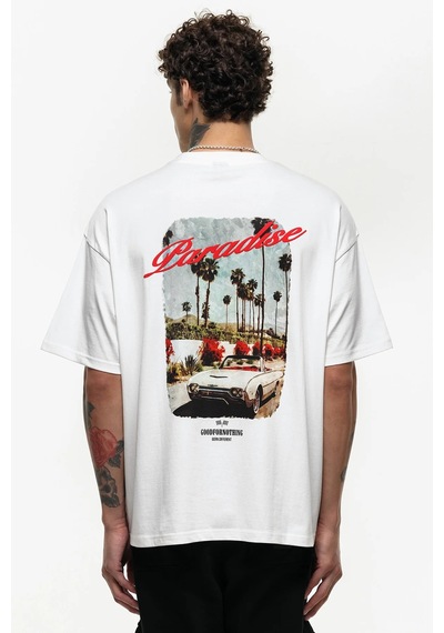 Prtnc Protonic Baskılı Oversize T-shirt Beyaz Beyaz