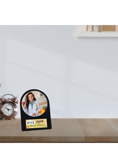 Diyetisyenlere Özel Fotoğraflı Ahşap Masa Üstü Çerçeve