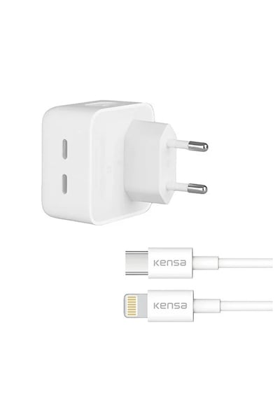 Pd 50w Lightning Hızlı Şarj Başlığı + Kablo Apple Uyumlu Uyumlu iPhone Uyumlu Güç Koruma Çipli 1 Adet