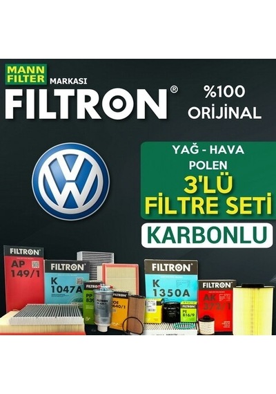 Vw Scirocco 1.4 Tsi Benzinli Filtron Filtre Bakım Seti 2015-2017