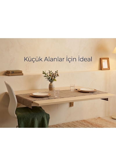 Peak Dizayn Mobilya Duvara Monte Katlanır Mutfak Masası Yer Kaplamayan Çok Amaçlı Duvar Masası Açılır Kapanır Çalışma Ve Yemek Masası Bej Peak Dizayn Mobilya Duvara Monte Katlanır Mutfak Masası Yer Kaplamayan Çok Amaçlı Duvar Masası Açılır Kapanır Çalışma Ve Yemek Masası Bej