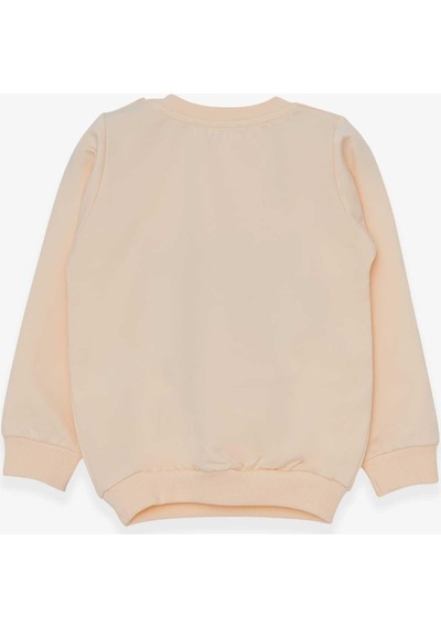 Breeze Kız Çocuk Sweatshirt Sevimli Hayvancıklar Baskılı 1.5-5 Yaş, Krem-krem Krem