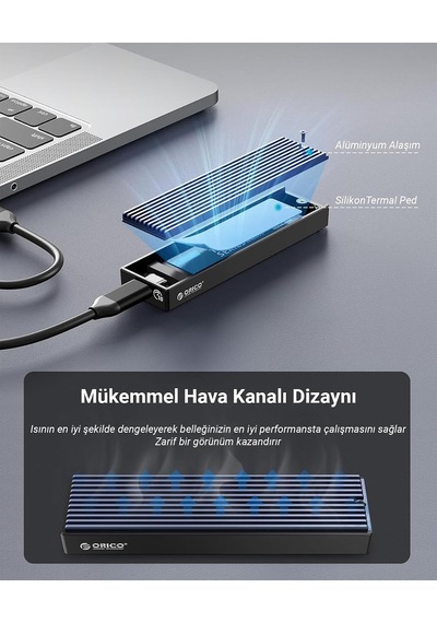 Lexroo Usb3.1 Gen2 10gbps M.2 Nvme Ssd Disk Kutusu Alüminyum