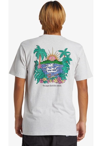Quiksilver İsland Sunrise Moe Erkek T-shirt-beyaz Beyaz