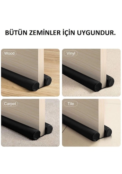 4 Adet Kapı Altı Rüzgar Önleyici Ses Kesici Isı Yalıtım Fitili