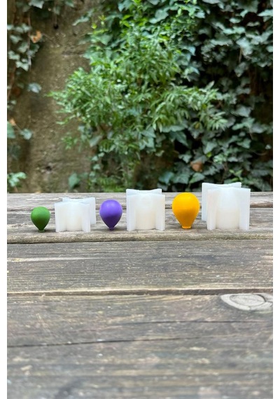 Rufus Concept Balon Elips Set Silikon Mum Kalıpları