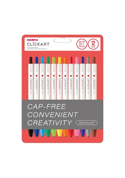 Zebra Clickart Market Pen 0.6mm 12'li Tükenmez Kalem Seti Standart Colours / Wyss22-12czst Diğer