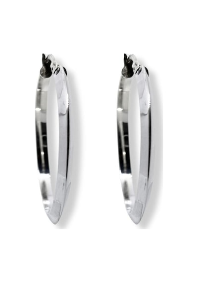 Oya Silver Yarım Ay Gümüş Kadın Halka Küpe 3.7x3.7cm