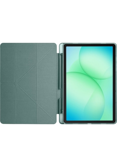Samsung Galaxy Tab A11 Plus Kılıf Uyumlu Standlı Kalem Bölmeli Akıllı Trifolding Kapak Sm-x230 Space Grey