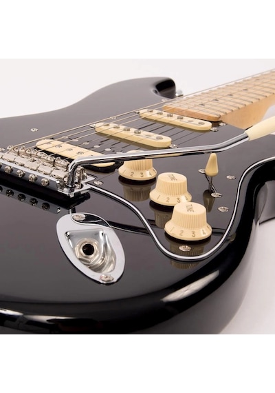 Vintage V6h Reissued Elektro Gitar - Boulevard Black