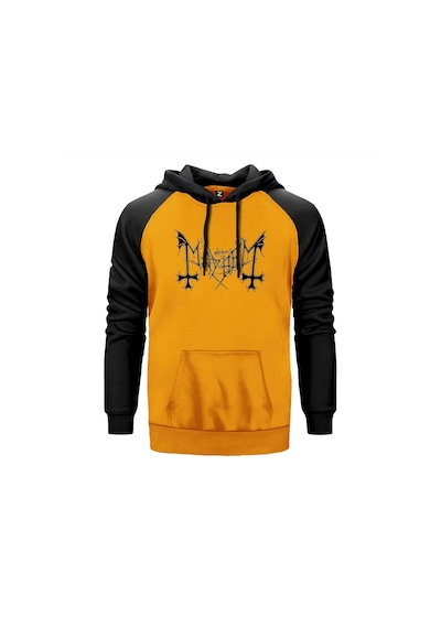 Mayhem Logo Text Sarı Renk Reglan Kol Sweatshirt Sarı