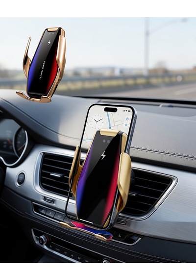 Akıllı Araç Telefon Tutucu Sensörlü Otomatik Kapanır 1 Çok Renkli