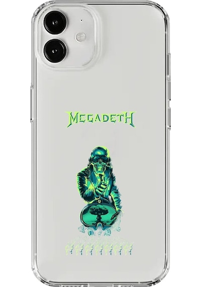 Apple Uyumlu iPhone 12 Şeffaf Kılıf Mega Death Tasarımlı