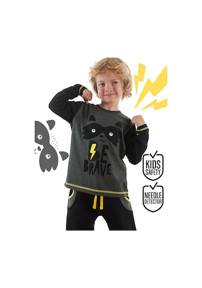 Denokids Be Brave Erkek Çocuk T-shirt Eşofman Altı Takım