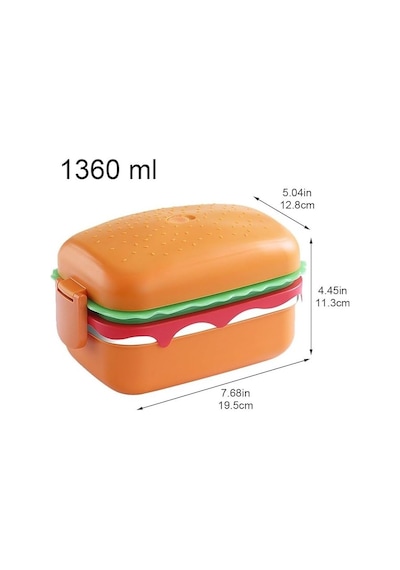 Akıllıelma-laxson Beslenme Kabı Çelik İthal Hamburger 97101 1011 Turuncu