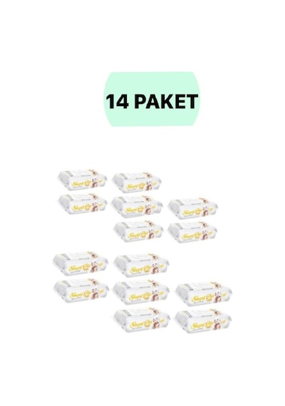 Sleepy Sensitive 90 Yaprak 14'li Paket Islak Mendil & Havlu Tekli