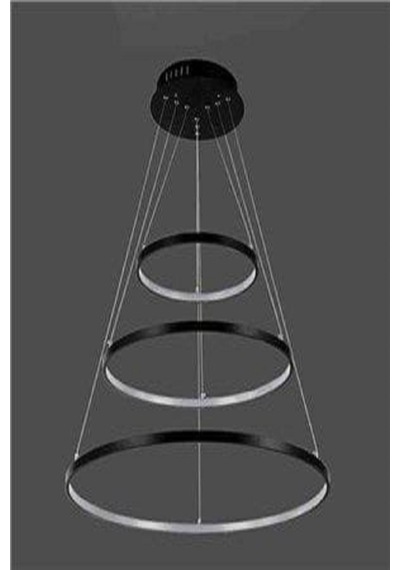 Hera / Sarkıt Avize / 40x60x80 Cm / Antrasit Gövde / 3 Renk Işık Antrasit