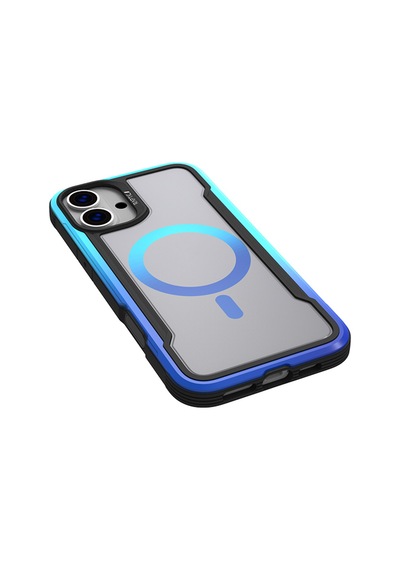 Apple Uyumlu iPhone 16 Pro Kılıf Magsafe Airbagli Raptic Shield 2.0 Serisi Şeffaf Arka Yüzey Kapak Turkuaz