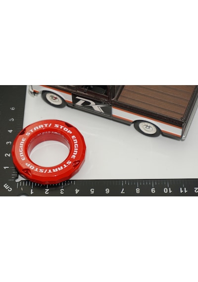 Dk Tuning Start Stop Kontak Butonu Kırmızı Metal Kaplaması 1 Adet