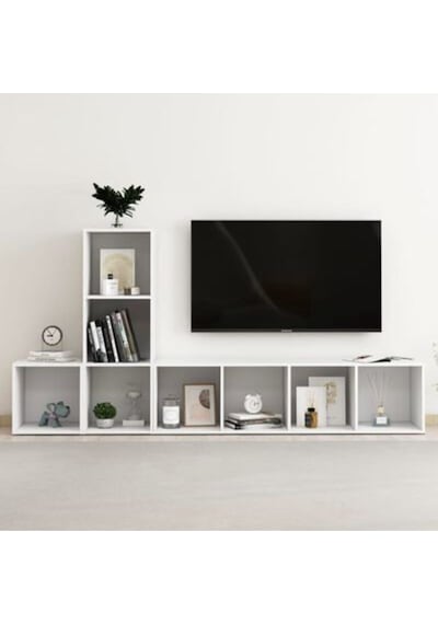 Tdesıgno Gülce Kitaplıklı Televizyon Sehpası - Ünitesi -kitaplık-beyaz 180 Cm 8 Raflı Beyaz Tdesıgno Gülce Kitaplıklı Televizyon Sehpası - Ünitesi -kitaplık-beyaz 180 Cm 8 Raflı Beyaz