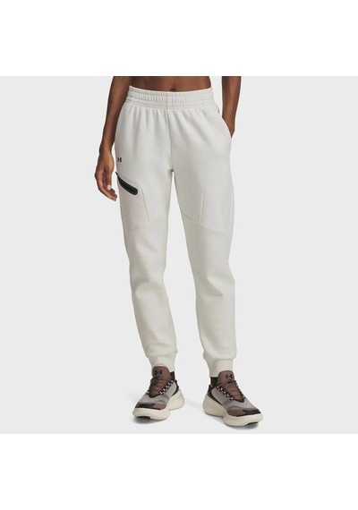Under Armour Unstoppable Fleece Kadın Beyaz Polo Yaka Tişört