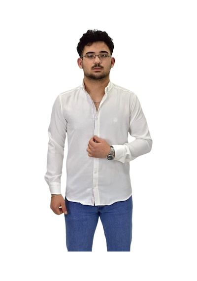 Erkek Spor Silim Fit Gömlek Bgl-st04479 Beyaz
