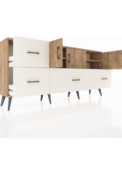 Arges Konsol 4 Raflı 4 Çekmeceli 3 Kapaklı 176x30x83 Çam-çam/aytaşı Çam/aytaşı Arges Konsol 4 Raflı 4 Çekmeceli 3 Kapaklı 176x30x83 Çam-çam/aytaşı Çam/aytaşı