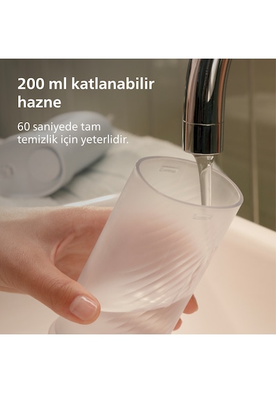Philips Sonicare Ağız Duşu HX3333/24 - 360° Başlık + Yedek Başlık , 200 Ml, 14 Gün Şarj Süresi , Taşınılabilir